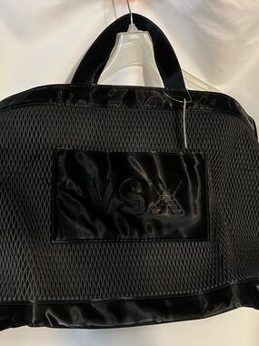 VSX Black Mesh Duffel with Patent Trim